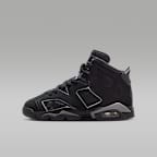 Air Jordan 6 Retro Big Kids' Shoes - Black/Black/Multi-Color/Reflect Silver