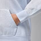 Sudadera sin cierre con gorro forrado de satén para mujer Jordan Flight Fleece