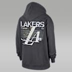 Pullover Hoodie Los Angeles Lakers Jordan Basketball Flight Fleece för män