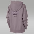 Sudadera sin cierre con gorro forrado de satén Jordan de la NBA para mujer Phoenix Suns Flight Fleece