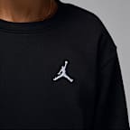 Playera de cuello redondo para niños talla grande Jordan Brooklyn Fleece
