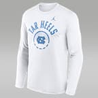 North Carolina Courtside Men's Jordan Brand Dri-FIT College Long-Sleeve T-Shirt