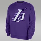 Los Angeles Lakers Statement Essentials Men's Jordan NBA Fleece Crew-Neck Sweatshirt