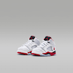 Jordan 5 Retro "Fire Red Black Tongue" Baby/Toddler Shoes