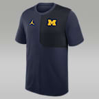 Michigan Sideline Coach Men's Jordan Brand Dri-FIT College Top