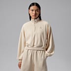 Jordan Brooklyn Fleece 女款短版 1/4 拉鍊套頭上衣