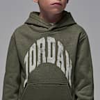 Conjunto de dos piezas de sudadera con gorro sin cierre de tejido Fleece para preescolar Jordan MVP