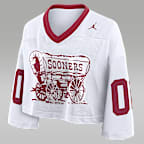 Oklahoma Logo Women's Jordan Brand Dri-FIT College Cropped Jersey