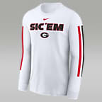 Georgia Bulldogs Local Spirit Slogan Men's Nike College Long-Sleeve T-Shirt - White