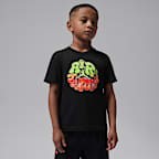 Playera estilo globo para niños talla pequeña Jordan Super Splash - Negro
