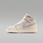 Air Jordan 1 Retro High OG Big Kids' Shoes - Sail/Pale Ivory/Coconut Milk/University Red