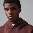 Felpa pullover oversize in fleece con cappuccio Jordan Brooklyn – Uomo
