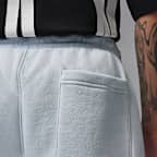 조던 브루클린 플리스 남성 오버사이즈 오픈 헴 팬츠