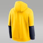 Sudadera con gorro sin cierre universitaria Nike para hombre Michigan Wolverines Sideline Team Issue Club
