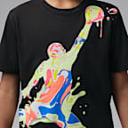 Playera Jumpman Paint Spill para niños talla grande Jordan Super Splash