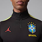 Brazil Strike Men's Jordan Dri-FIT Football Knit Drill Top