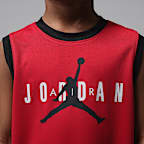 Jordan tweedelige set met jersey en shorts voor kleuters