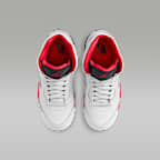 Jordan 5 Retro "Fire Red Black Tongue" Little Kids' Shoes