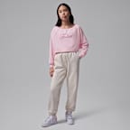 Playera de French Terry para niños talla grande Jordan Rebel Rose