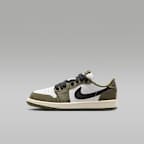 Jordan 1 Retro Low Little Kids' Shoes - Medium Olive/Summit White/Sail/Black
