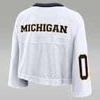 Michigan Logo Women's Jordan Brand Dri-FIT College Cropped Jersey