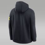 Sudadera con gorro sin cierre marca Jordan Nike para hombre Michigan Sideline Club