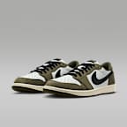 Air Jordan 1 Retro Low 'Medium Olive and Summit White' Men's Shoes