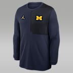 Michigan Sideline Coach Men's Jordan Brand Dri-FIT College Long-Sleeve Top