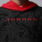 Sudadera con gorro sin cierre Brooklyn estampada para niños talla grande Jordan