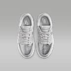 Jordan 1 Retro Low 'Silver' Younger Kids' Shoes