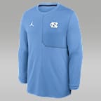Playera de manga larga universitaria marca Jordan Dri-FIT para hombre North Carolina Sideline Coach