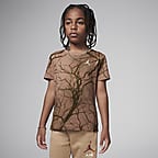 Jordan Little Kids' Family Tree Printed T-Shirt - Archaeo Brown