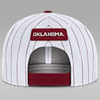 Oklahoma Primetime Pin Stripe 2-Tone Men's Jordan Brand Dri-FIT College Adjustable Hat