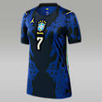 Jersey Nike Fútbol Dri-FIT para mujer de la selección nacional de Brasil 2026 Stadium Vinícius Júnior Away