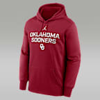 Oklahoma Team Stacked Men’s Nike Therma College Pullover Hoodie