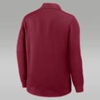 Playera de manga larga universitaria marca Jordan Dri-FIT de medio cierre para hombre Oklahoma Coaches