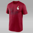 Oklahoma Campus Legend Shadow Logo Men's Nike Dri-FIT College T-Shirt - Crimson