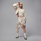 Jordan Flight Fleece Women's Cropped Satin-Lined Hoodie