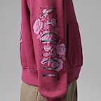 Jordan Big Kids' Jumpman Floral Stack Hoodie