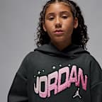 Jordan Jumpman Club Big Kids' Oversized Satin Pullover Hoodie