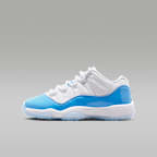 Air Jordan 11 Retro Low Big Kids' Shoes - White/Black/University Blue