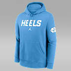 North Carolina Club 2-Hit Nickname Men's Nike College Pullover Hoodie - Light Blue