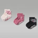 Calcetines de agarre de encaje floral para bebé e infantil (3 pares) Jordan