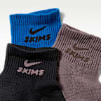 NikeSKIMS Dri-FIT Quarter-Length Socks (3 Pairs)