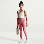 Leggings Dri-FIT de tiro alto para niña talla grande Nike One