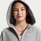 Nike Sportswear Studio Fleece Big Kids' (Girls') Oversized Full-Zip Hoodie
