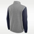 Sudadera de cuello redondo universitaria Nike de medio cierre para hombre Auburn Club