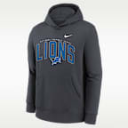 Detroit Lions Essentials Club Logo Arch Big Kids' Nike NFL Pullover Crew