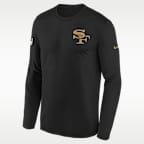 Playera de manga larga Nike Dri-FIT de la NFL para niños talla grande San Francisco 49ers Rivalry Sideline Legend
