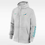 Miami Dolphins Club Men's Nike NFL Full-Zip Hoodie